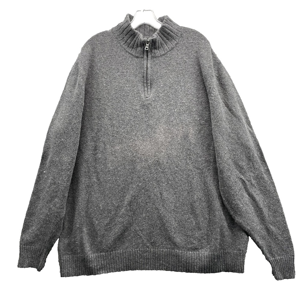 Merona Wool Blend Sweater Men XXL 1/4 Zip Golf Chunky Preppy Gorpcore Office 90s